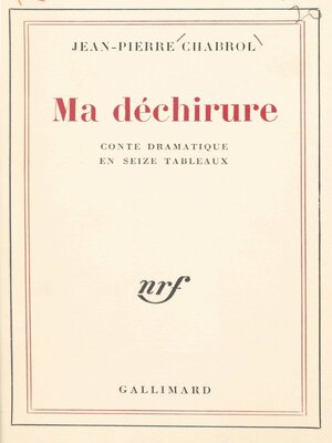 cover image of Ma déchirure